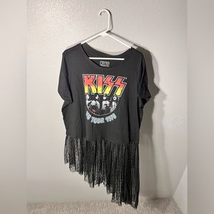 Torrid KISS Womens T Shirt with mesh design